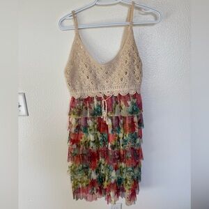J Gee Tiered Crochet Sundress Large